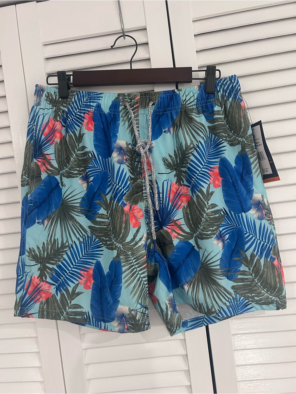 RAINFOREST Aqua Tropical Leaf & Floral Swim Shorts